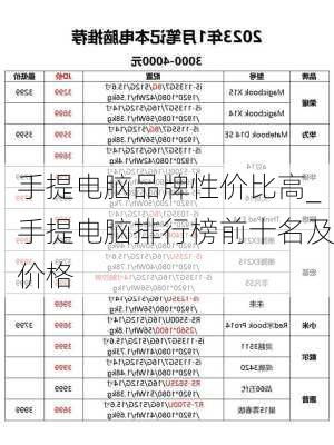 手提电脑品牌排行,手提电脑品牌排行榜前十(2024-06-02)