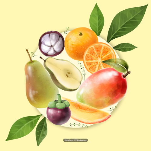 福州特产水果插画图片