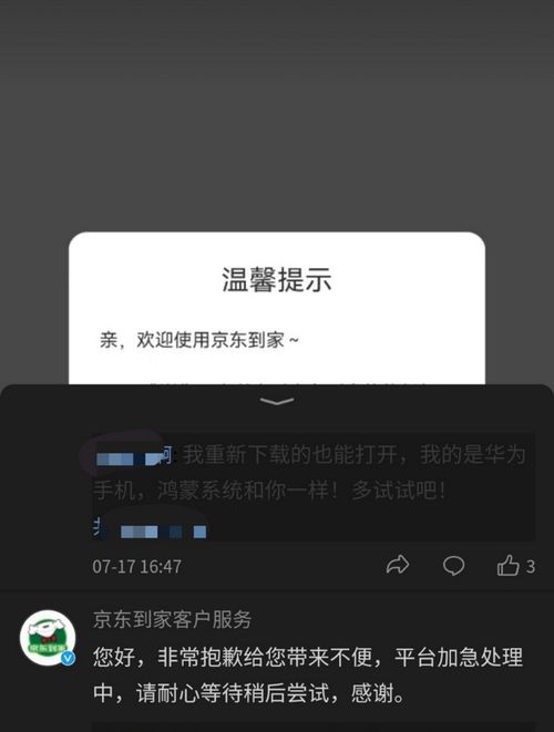 京东回应“京东外卖崩了”