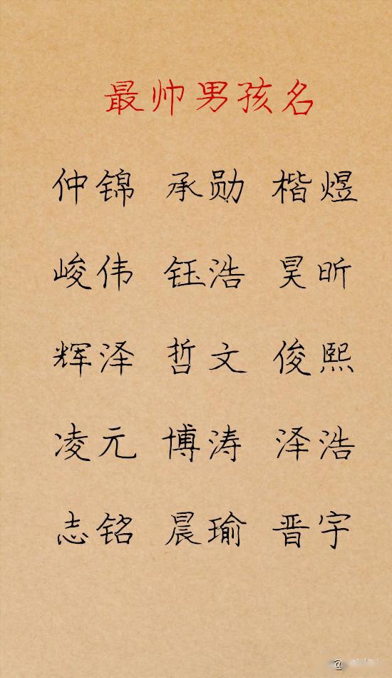 起名男生典故怎么起名好听